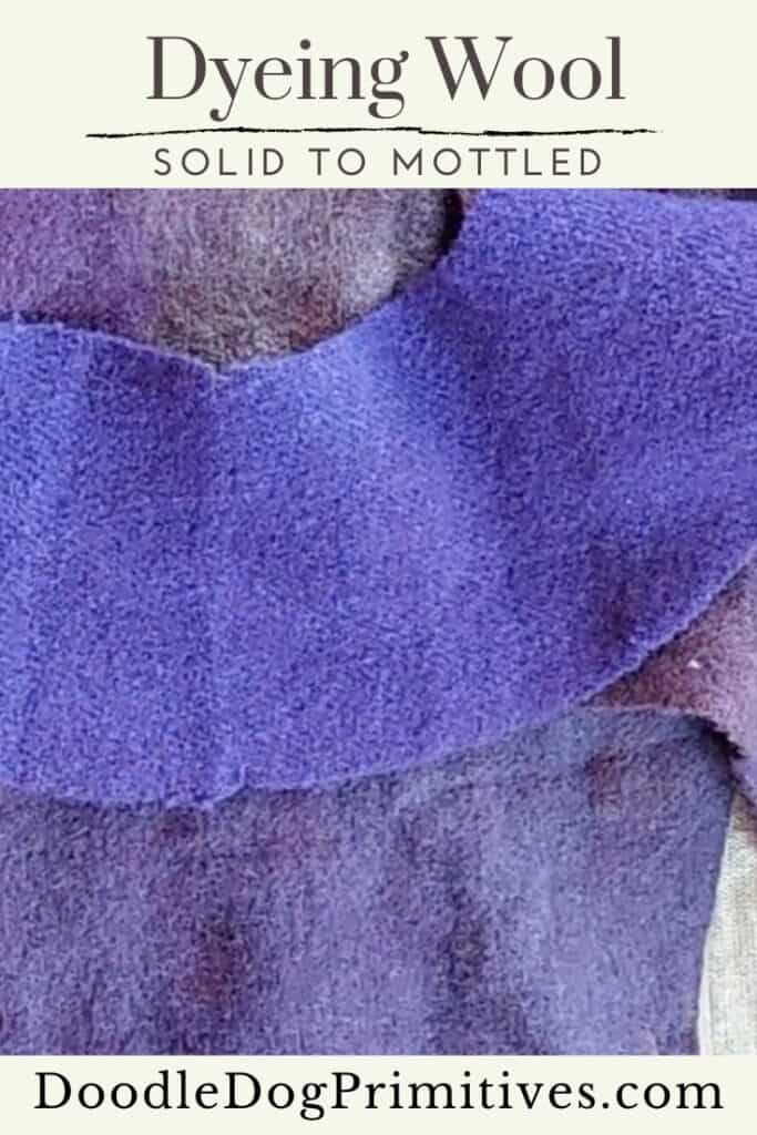 dyeing wool - solid to mottled for rug hooking