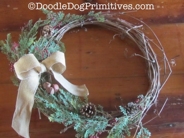 rustic christmas wreath