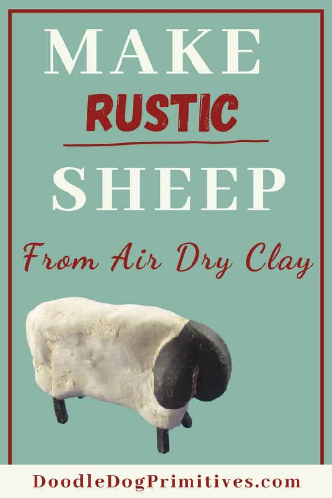 DIY Rustic Sheep from air dry clay