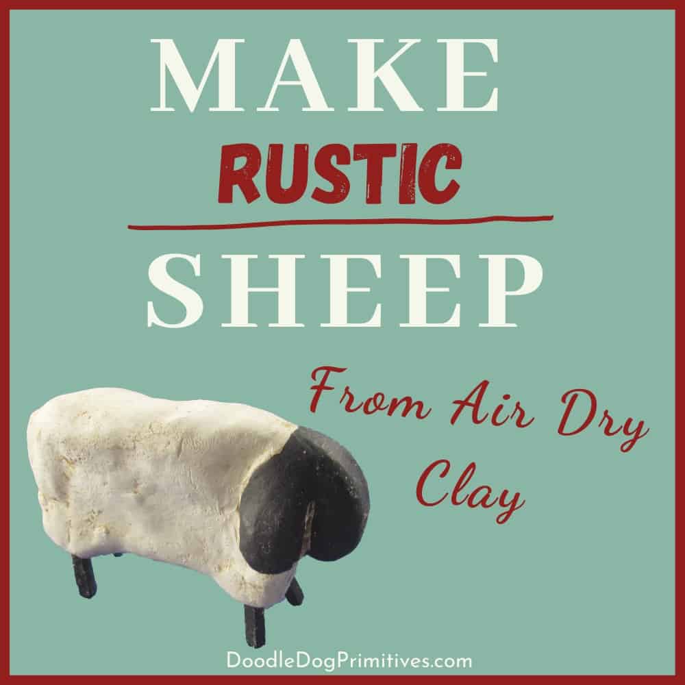Make a Rustic Sheep from air dry clay