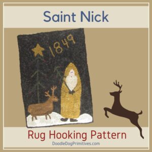 Saint Nicholas hooked rug pattern