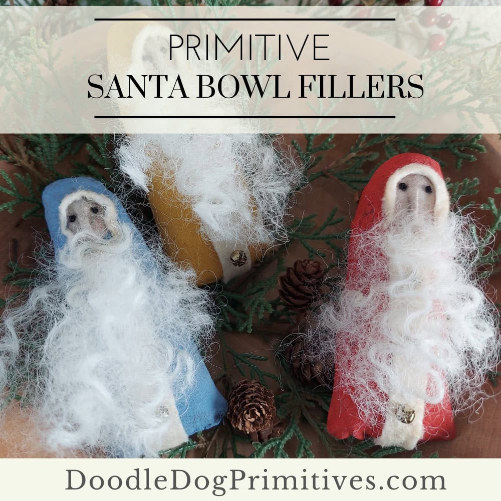Primitive Santa bowl fillers