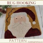 santa hooked rug