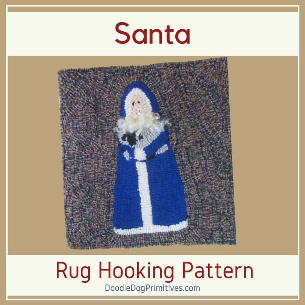 Santa Hooked Rug Pattern