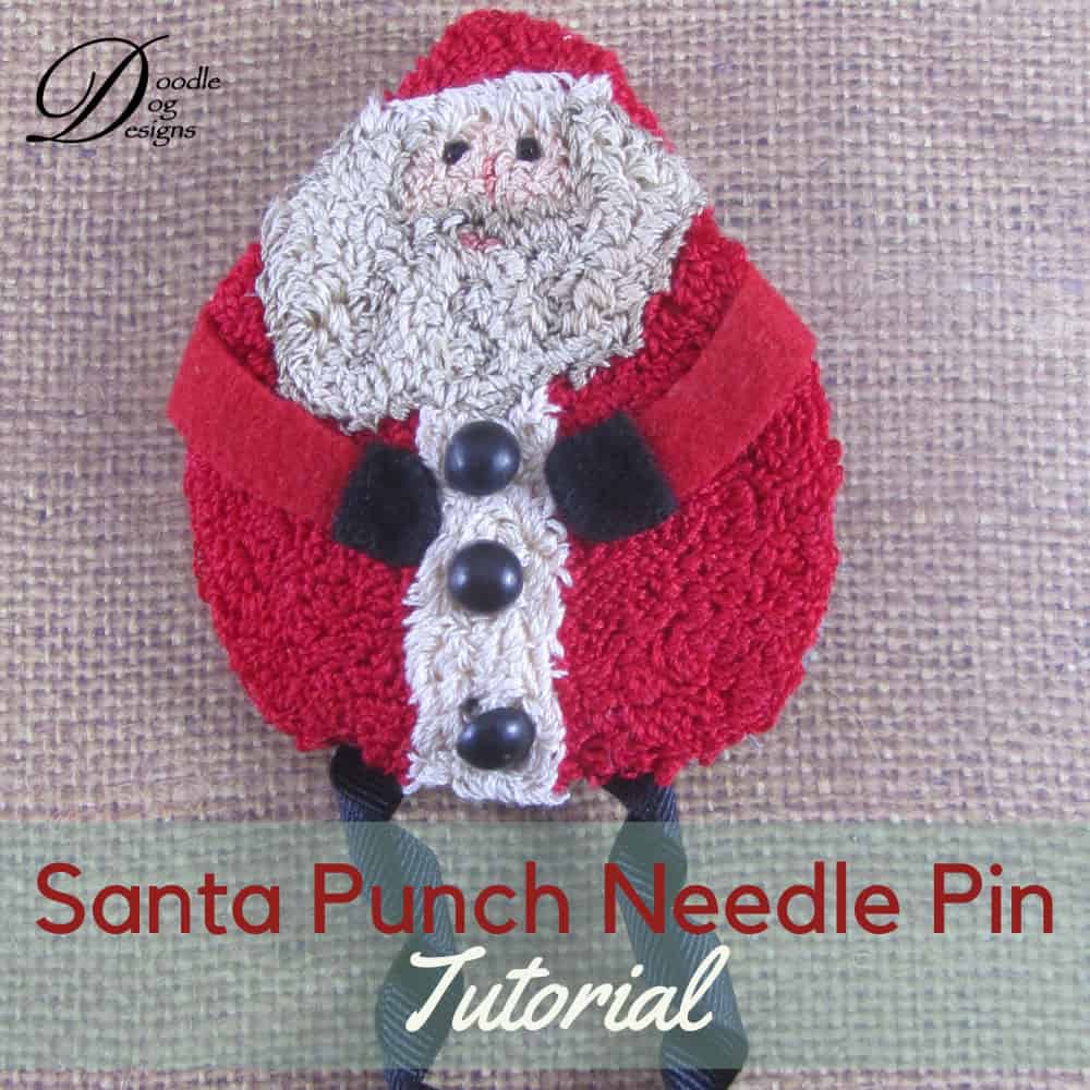 Punch Needle Santa Pin DIY