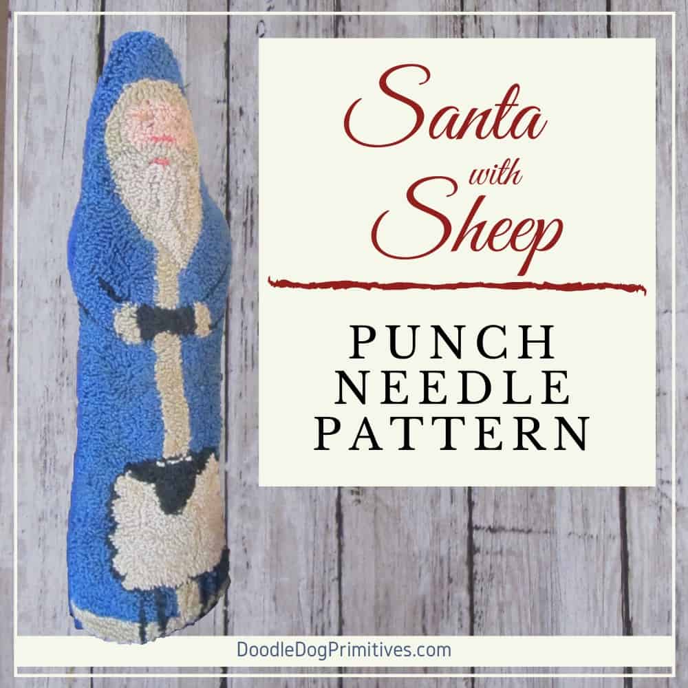 Santa & Sheep Punch Needle Pattern