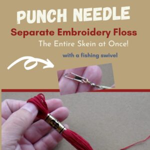 separate whole skein of floss at one time