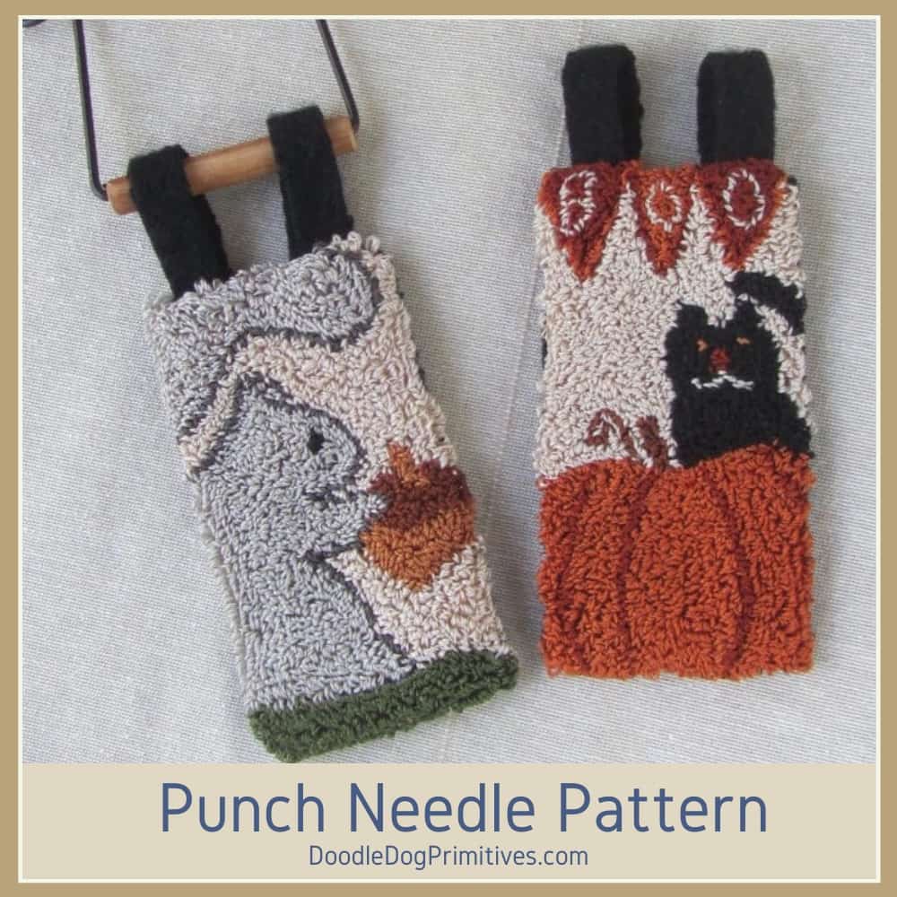 September & October punch needle banners