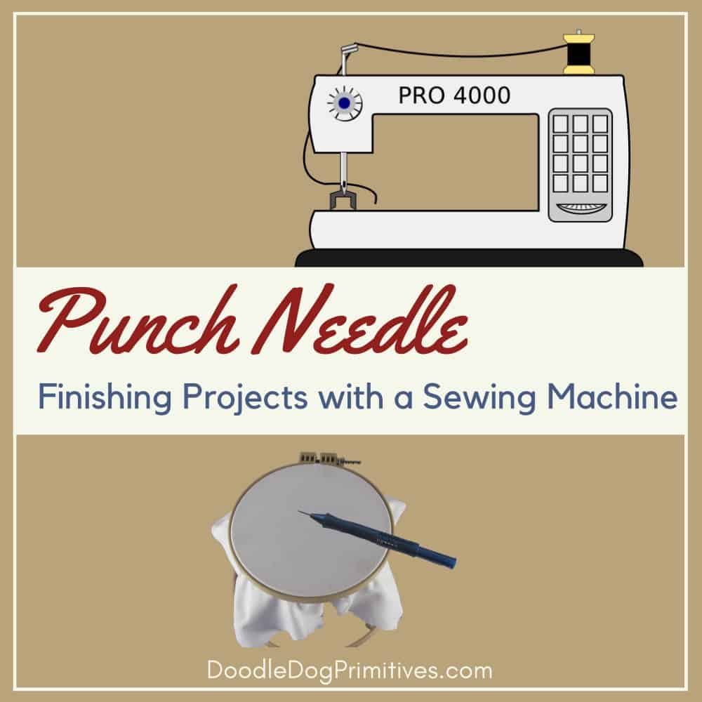 Finishing punch needle projects with a sewing machine