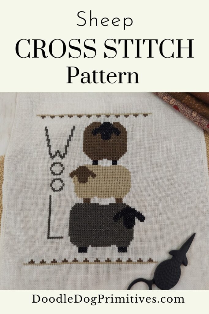 sheep cross stitch pattern