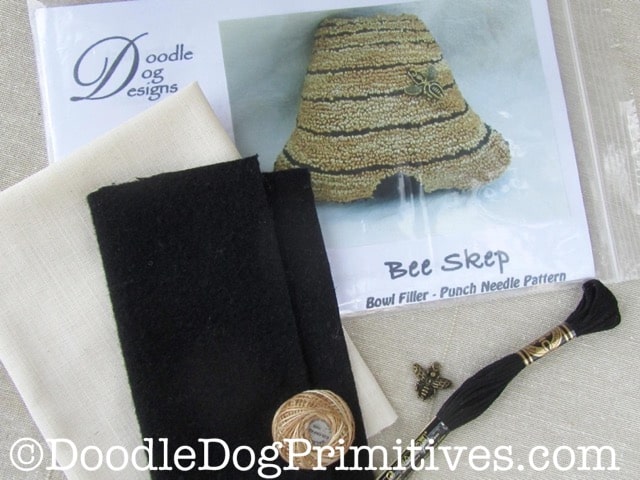 bee skep punch needle kit