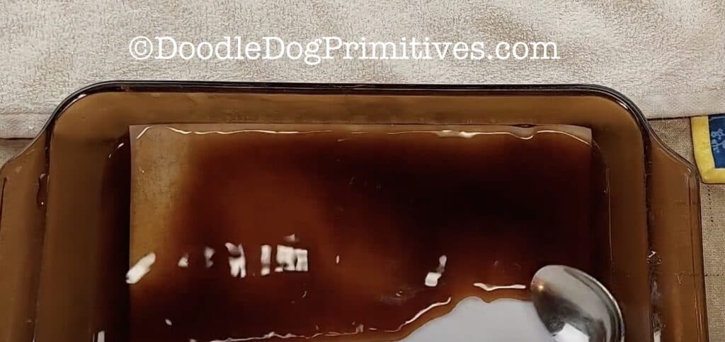 slide paper through coffee