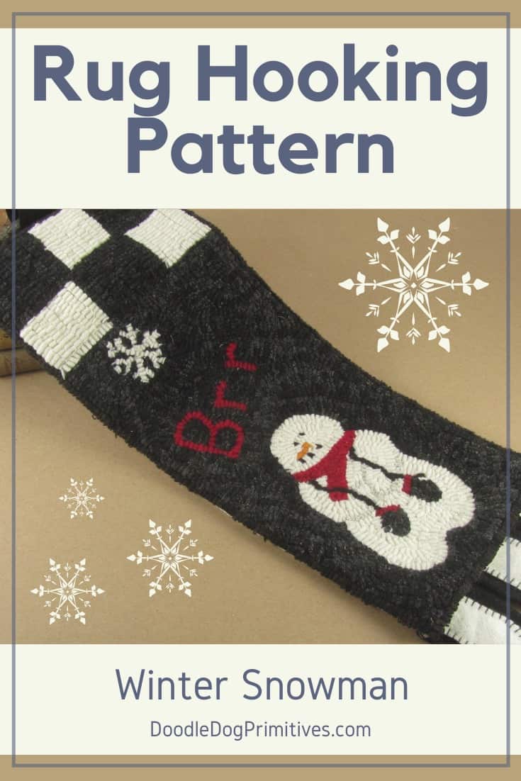 Snowman Hooked Rug Pattern