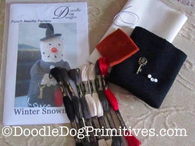 snowman punch needle kit