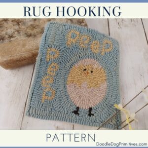 spring chick rug hooking pattern