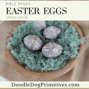 spring decor eggs