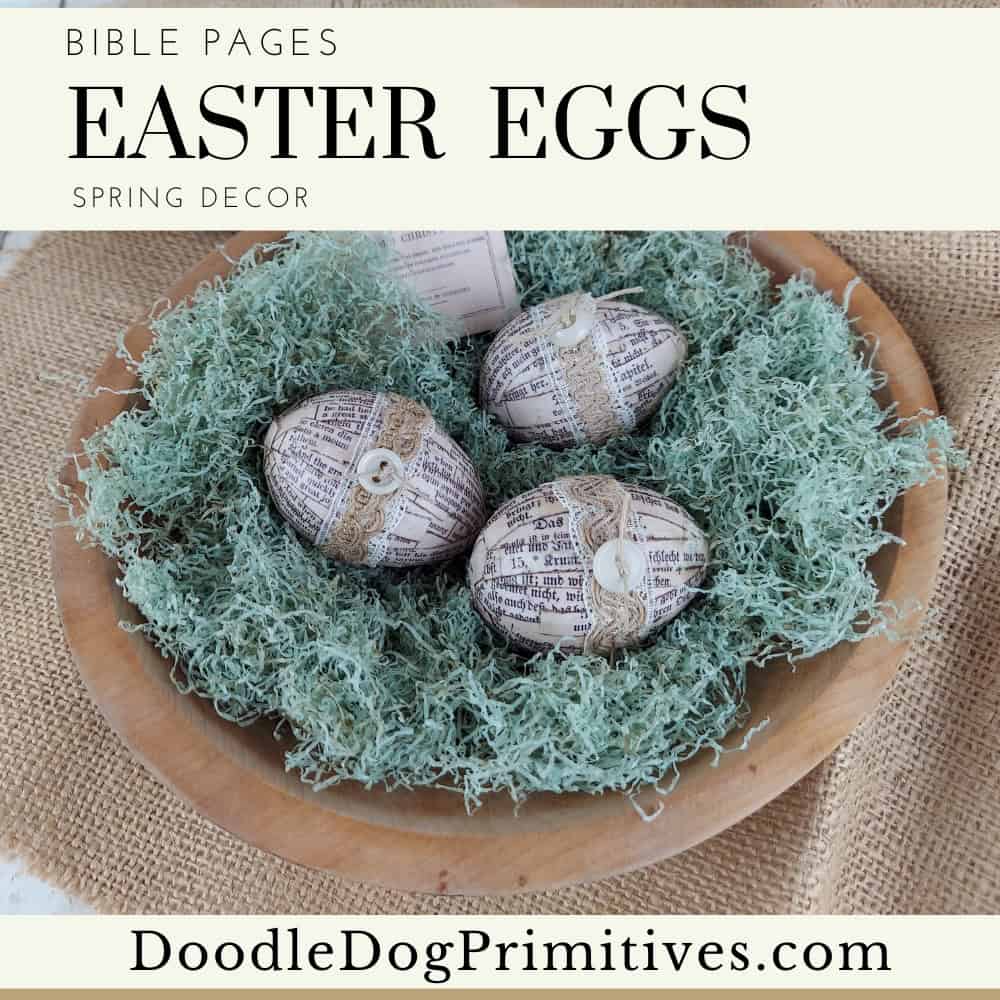 spring decor eggs
