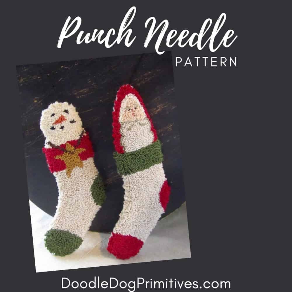 stocking punch needle pattern