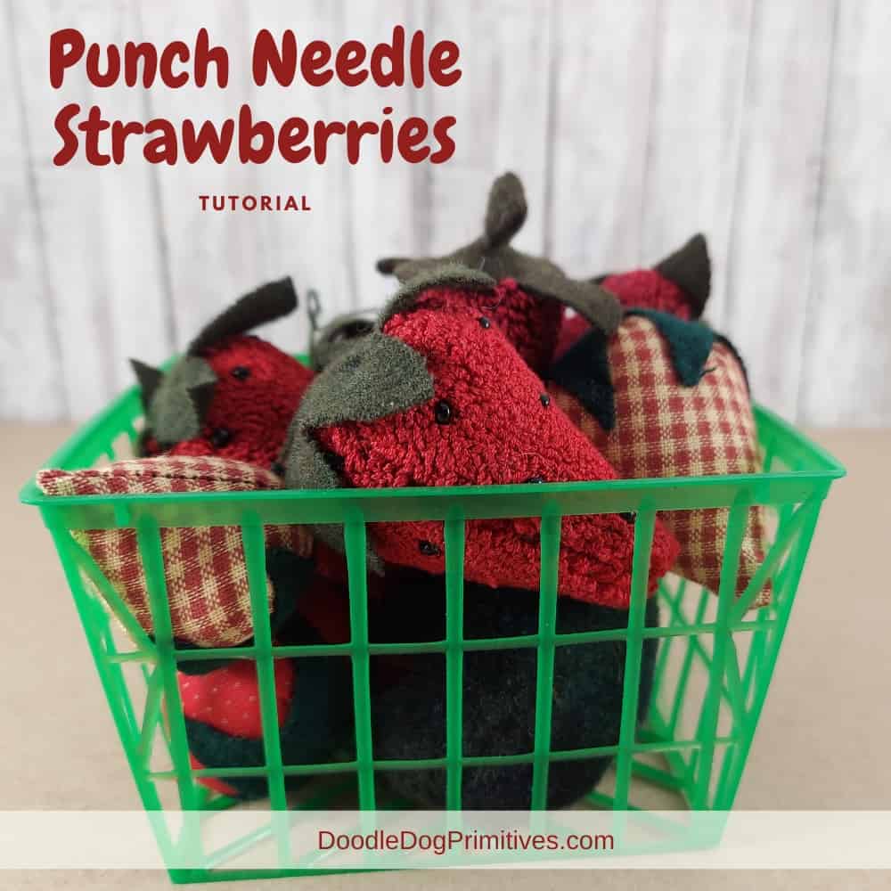 strawberries punch needle tutorial