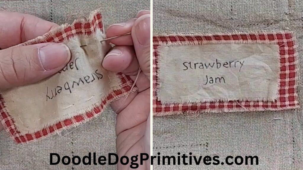 strawberry jam label 