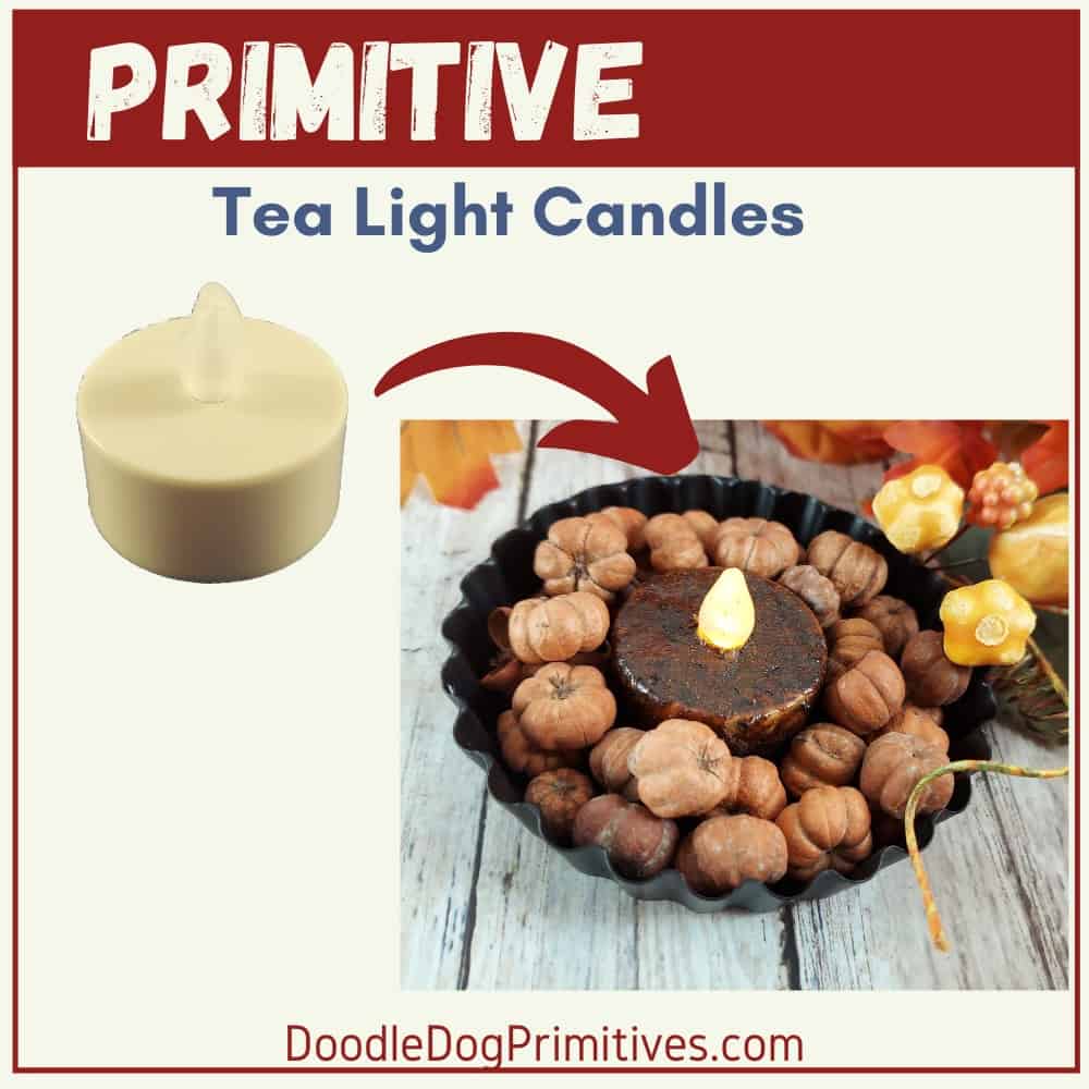 primitive tea light candles