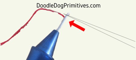 Thread a Punch Needle Without a Threader - DoodleDog Primitives