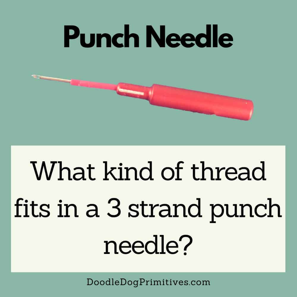 Punching 3 Strands vs Pearl Cotton Size 8 - DoodleDog Primitives