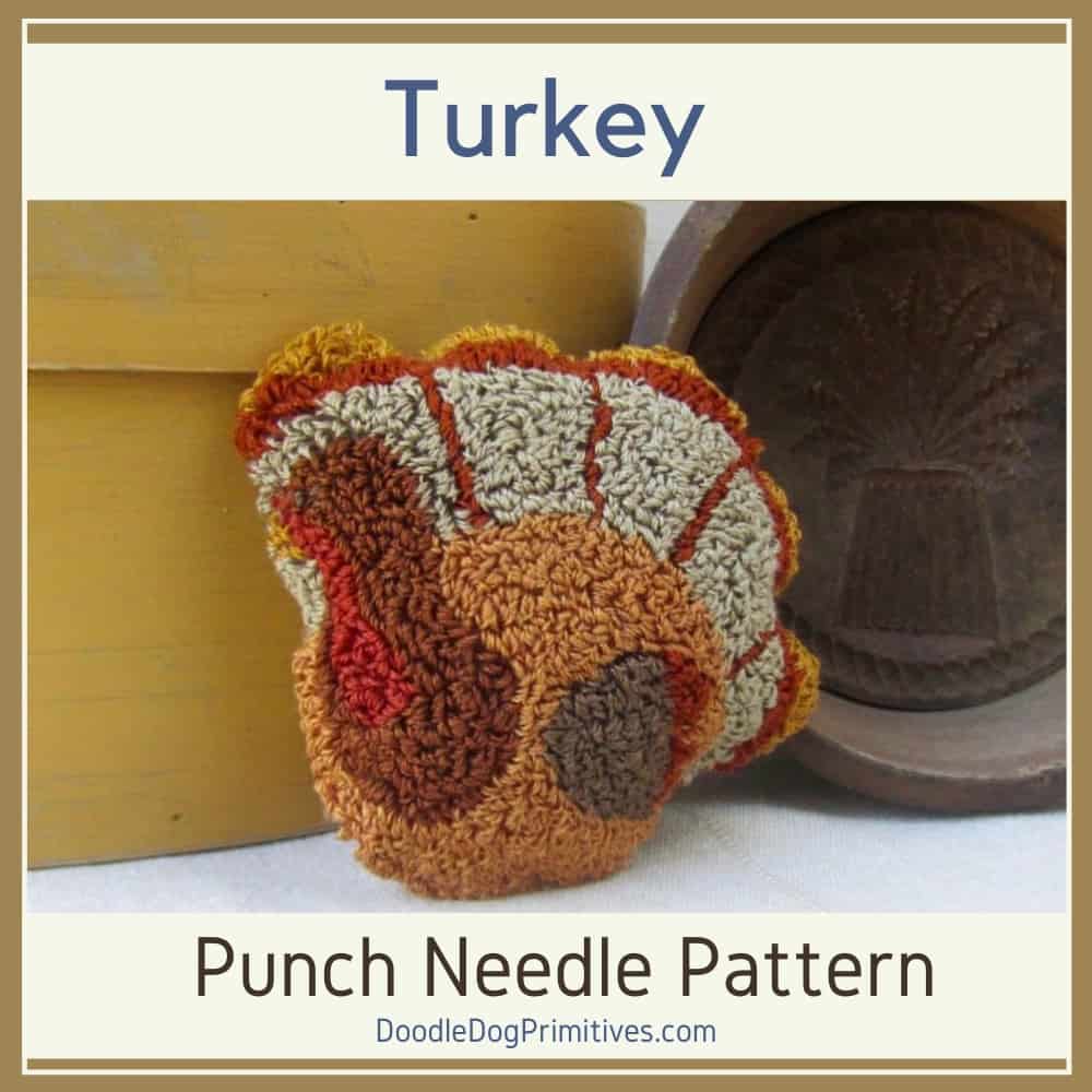 turkey bowl filler punch needle pattern