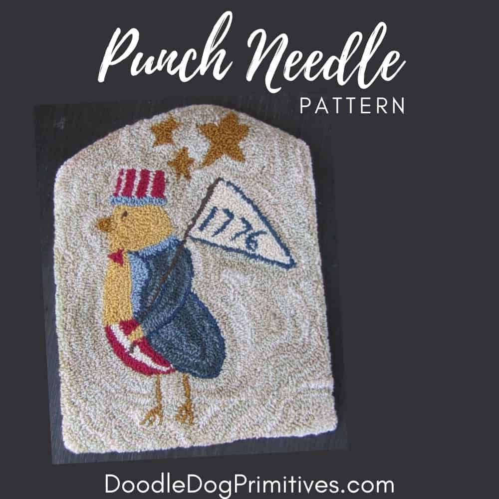 Free Punch Needle Pattern for beginners. Using Clover Punch Needle with 6  ply Refill Needle - Studio Koekoek