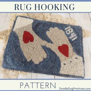 Heart in Hand Rug Hooking Pattern