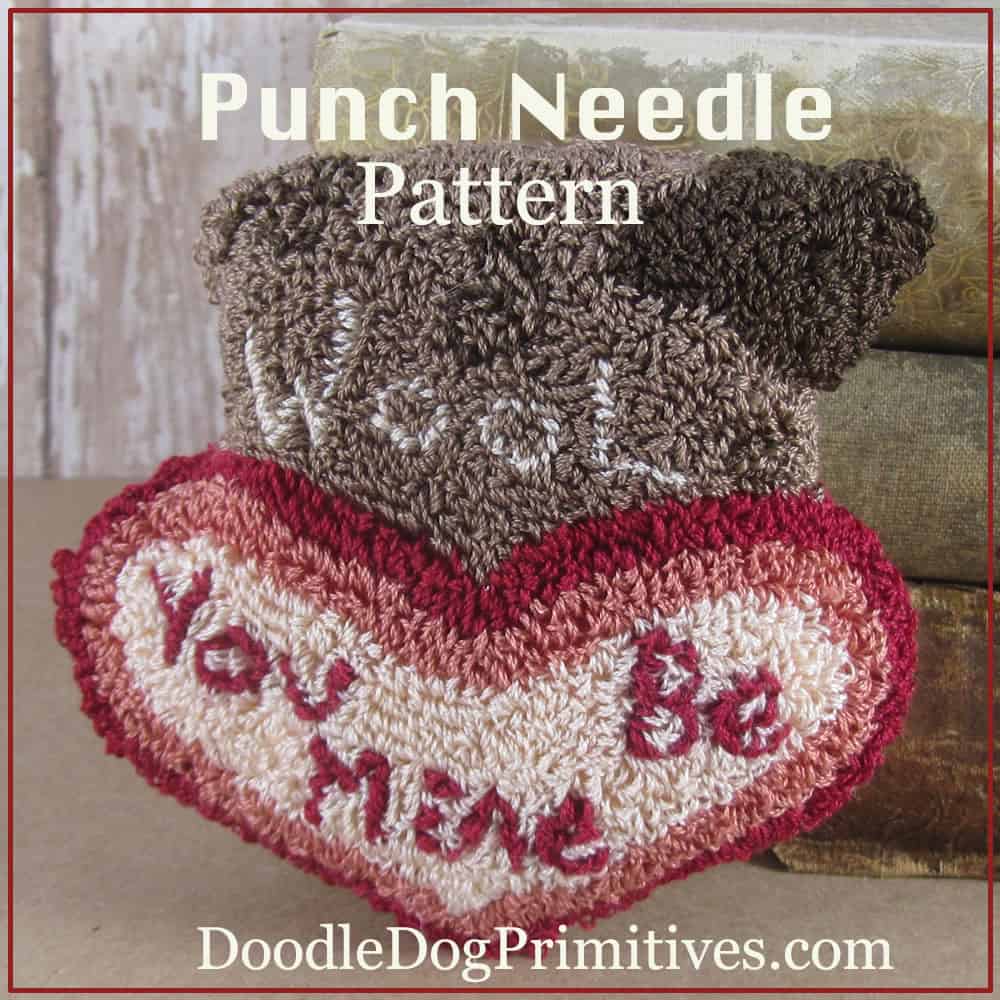 USA Heart - Punch Needle Pattern