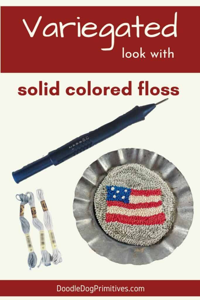 variegated look solid floss