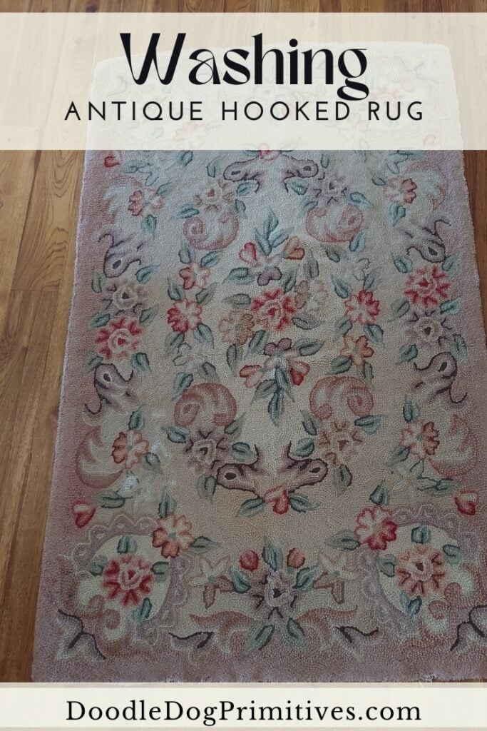 washing hooked rug