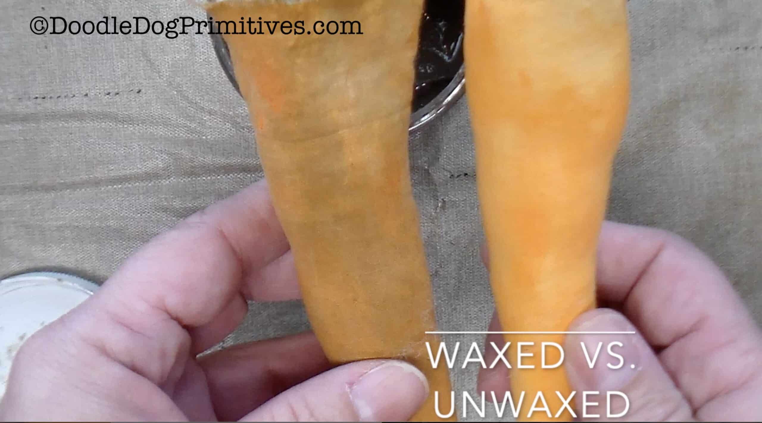 waxed vs unwaxed DoodleDog Designs Primitives