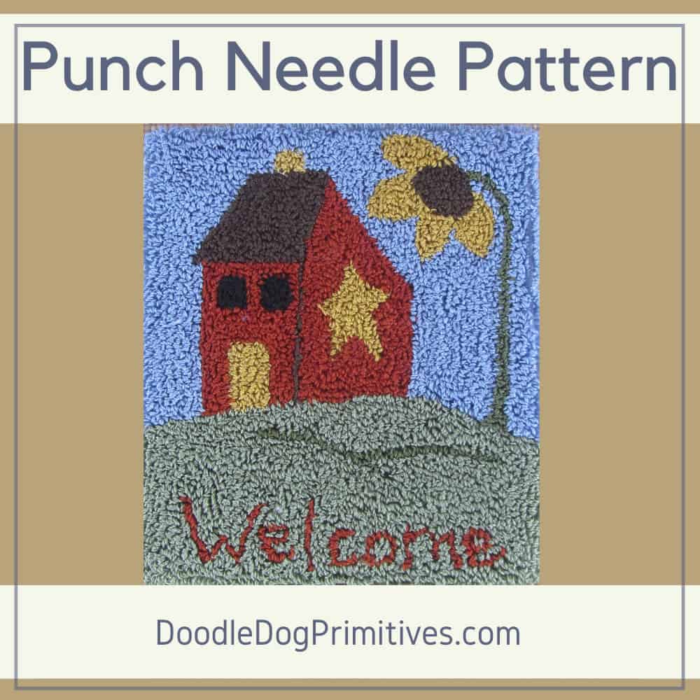 Square Punch Needle Kit - Wildflowers