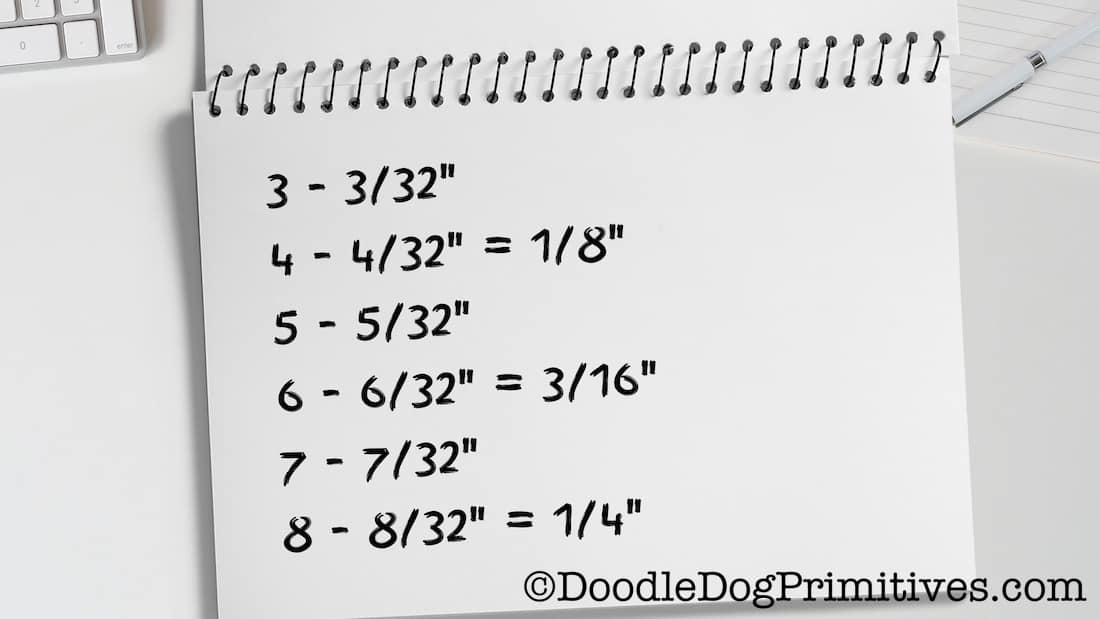 Rug Hooking: Cut Sizes for Wool Strips - DoodleDog Designs Primitives