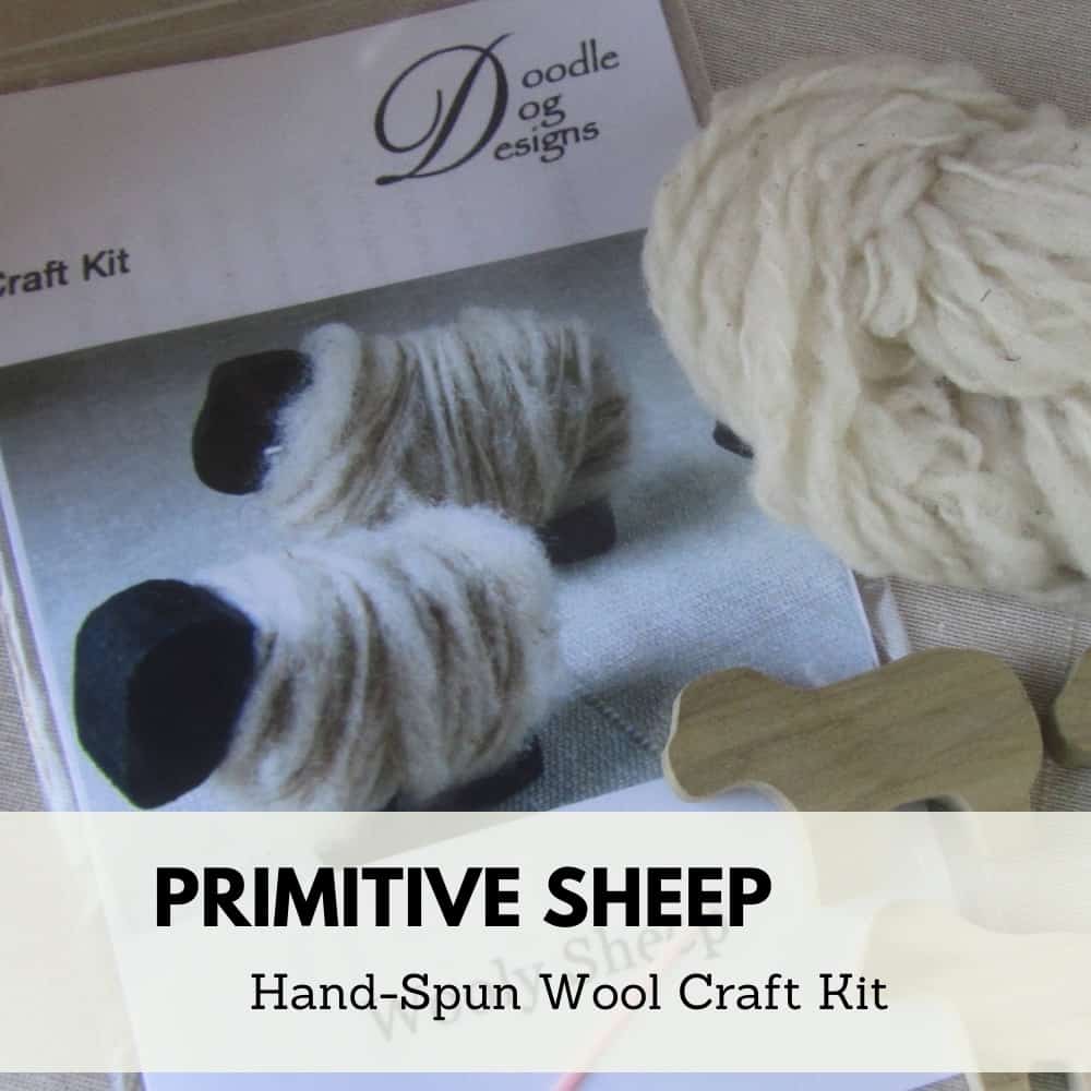 Primitive Wool Sheep Craft Kit