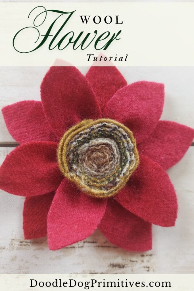 wool flower tutorial 