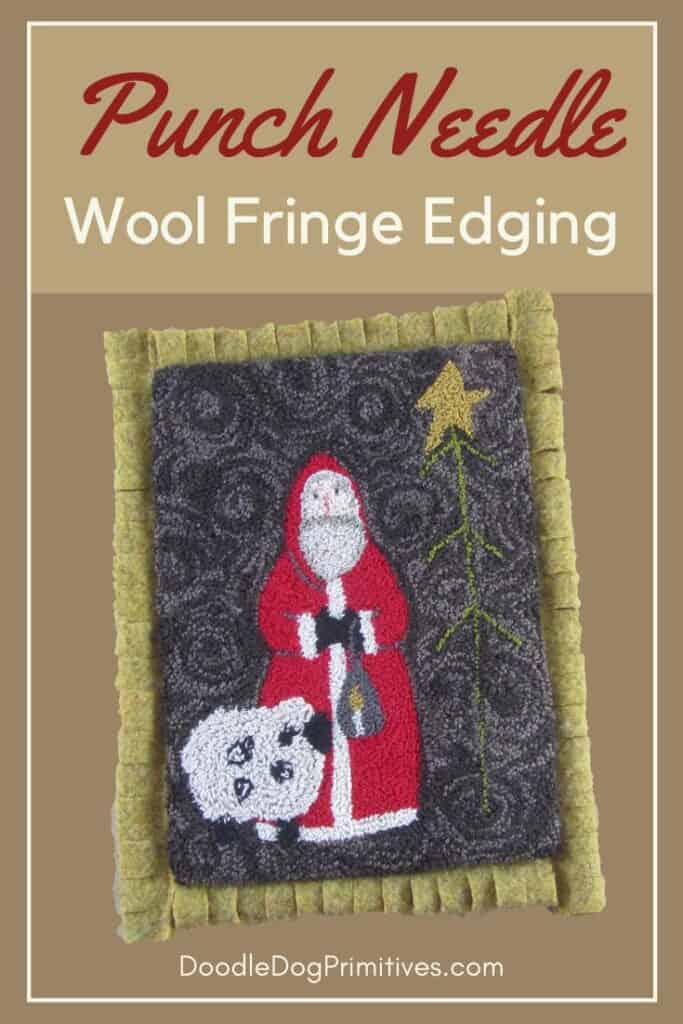 punch needle wool fringe edging pin
