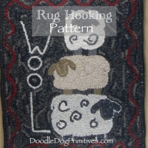 Stacked Sheep Rug HOoking Pattern